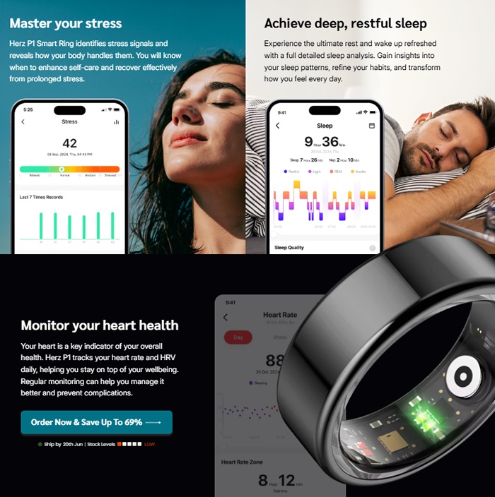 Herz P1 Smart Ring Review, App Features & Real User Feedback
