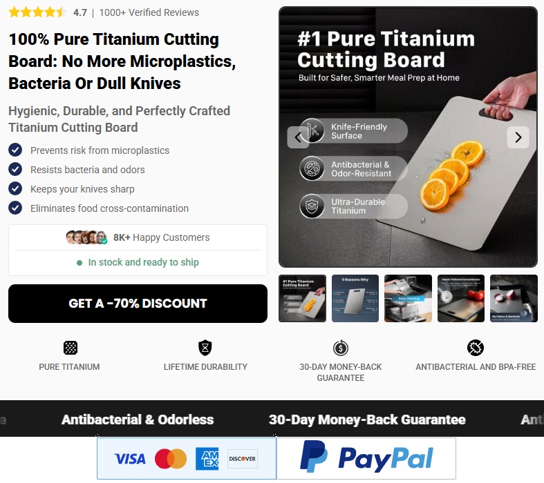 Katuchef Titanium Cutting Board Review – Hygienic, Durable, Knife-Safe